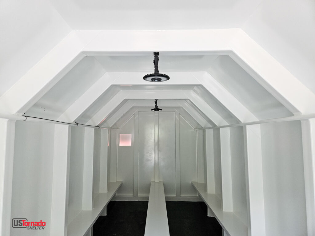 Indoor FEMA-rated commercial tornado shelter
