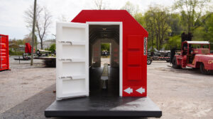 Mobile Tornado Shelter lengthwise door-to-door view