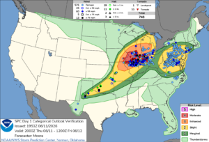 NOAA SPC Convective Outlook Map for June 13, 2026 -- Des