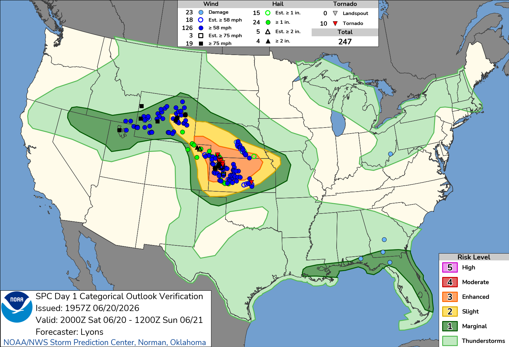 SPC Storm Reports Map