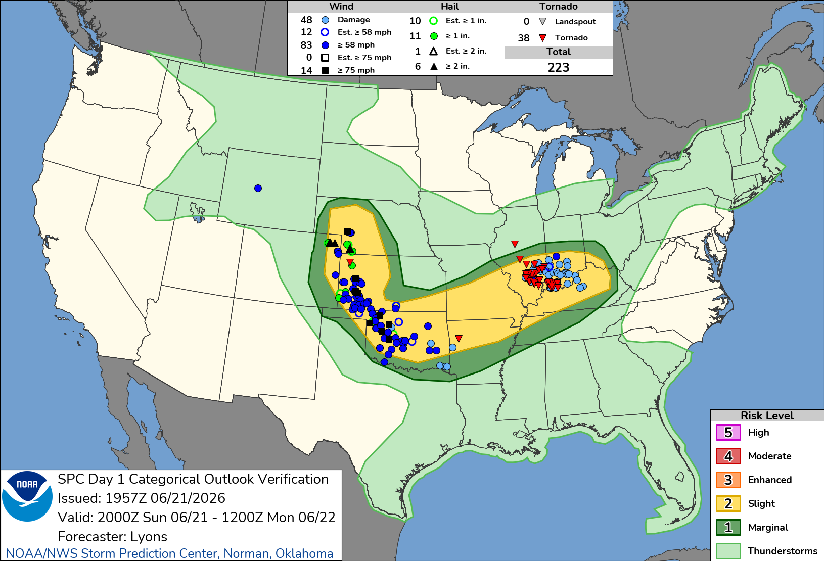 SPC Storm Reports Map