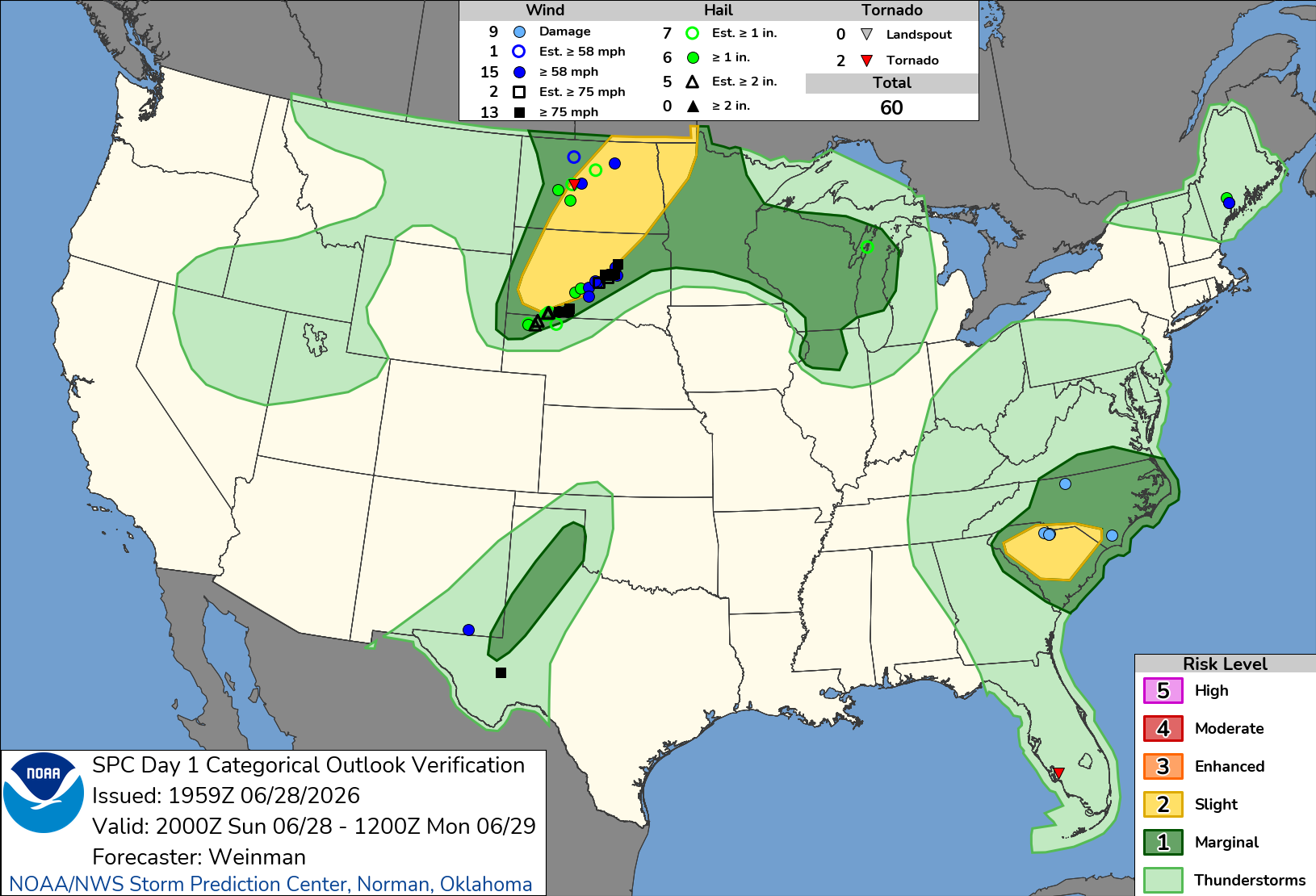 SPC Storm Reports Map