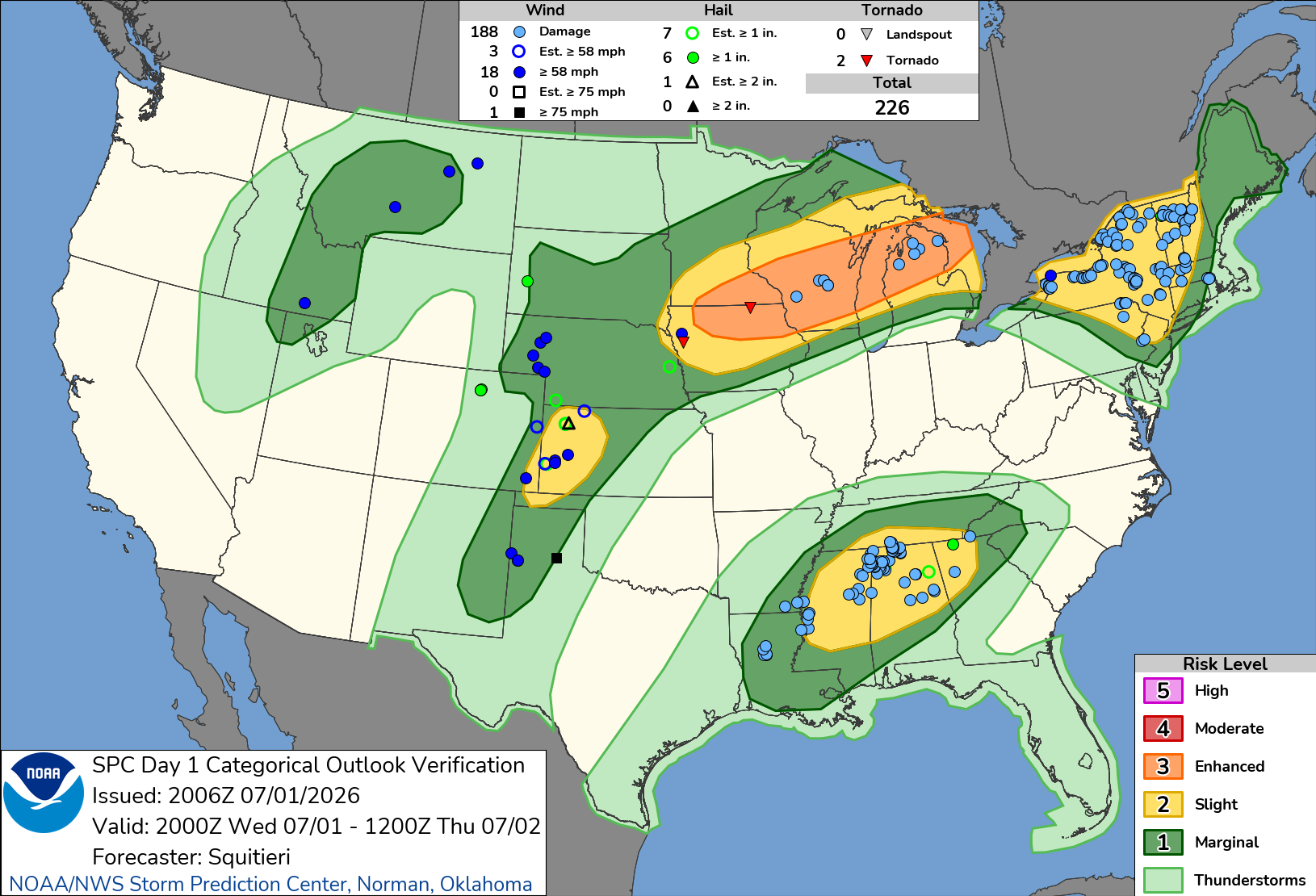 SPC Storm Reports Map