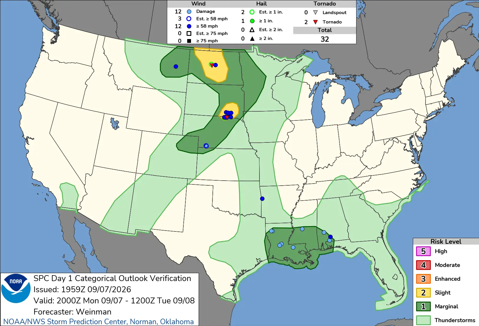 SPC Storm Reports Map