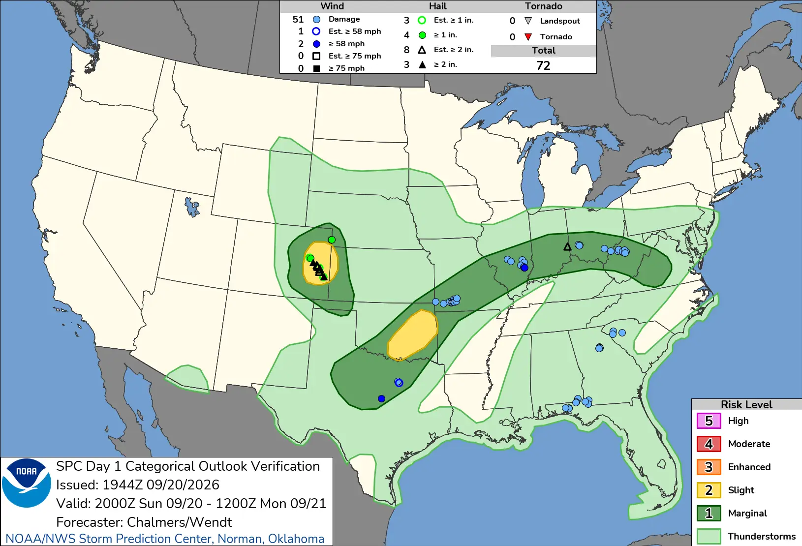 SPC Storm Reports Map
